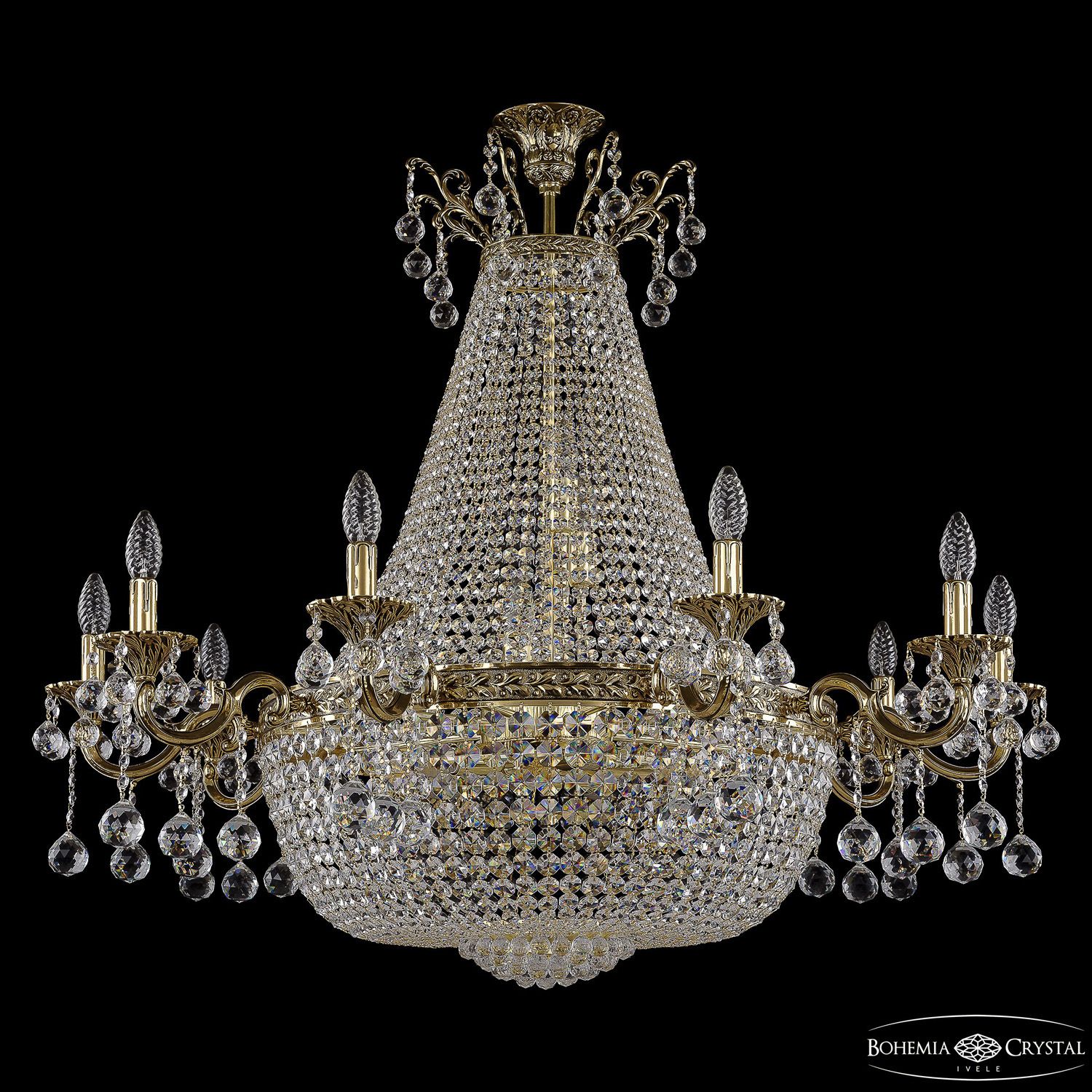 

Хрустальная люстра Bohemia Ivele Crystal 2228H201/10/106IV/Y1 GB, 2228H201/10/106IV/Y1 GB