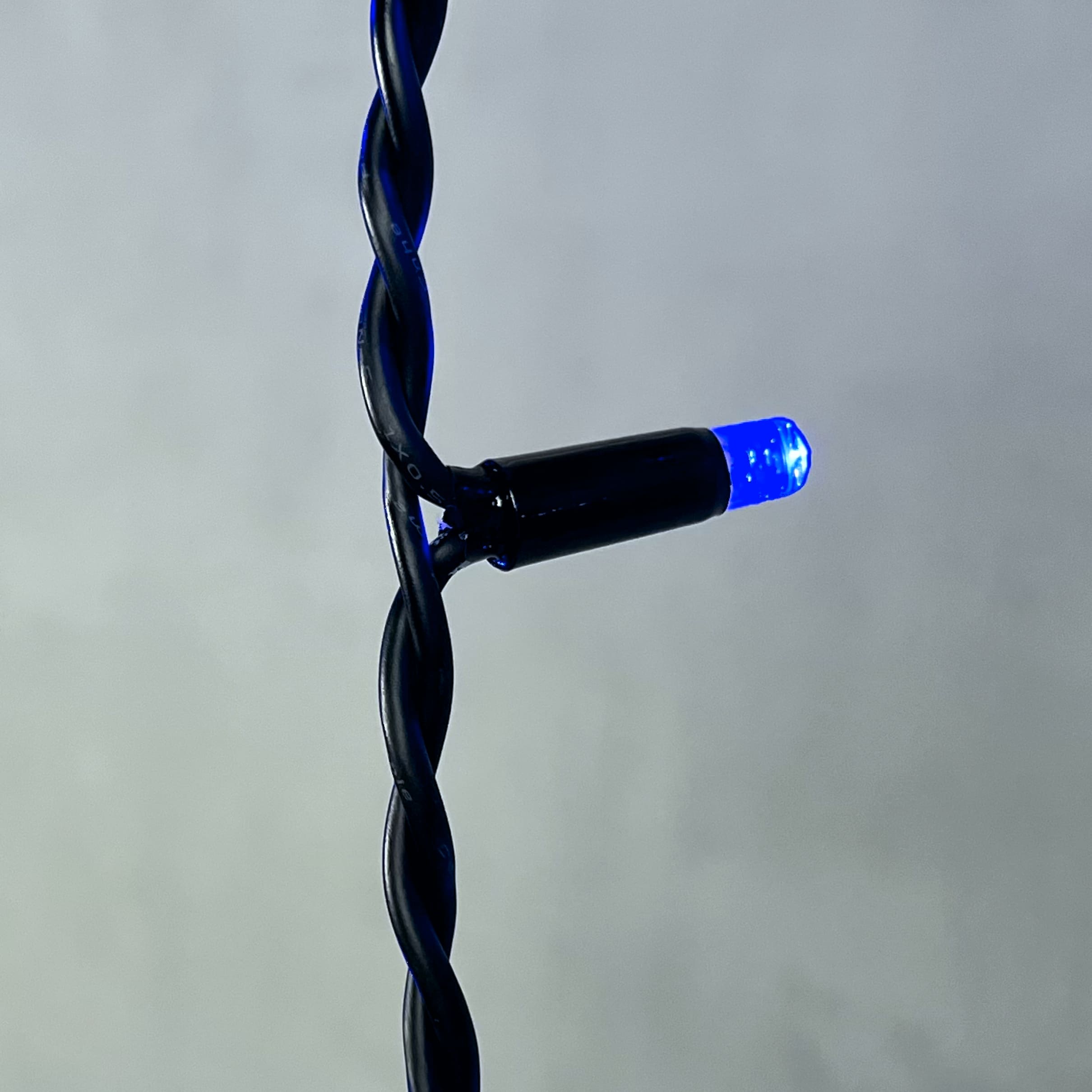 Гирлянда LTC Бахрома 3,1 x 0,5 м Синяя с Мерцанием Белого Диода 220В, 120 LED LL120BLW-1-2B