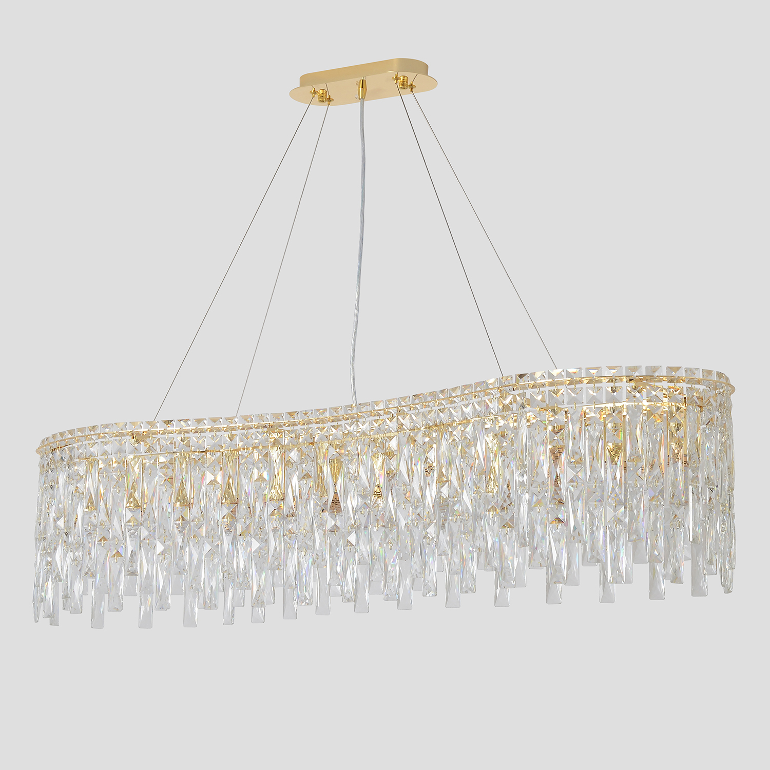 Подвесная люстра Crystal Lux ABRIL SP12 L1200 GOLD_CR