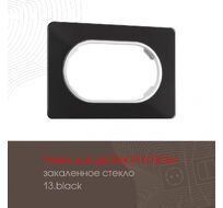 Рамка из закаленного стекла для двойной розетки Arte Milano 502.13-double.black