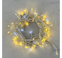 Гирлянда Нить 10м Золотой с Мерцанием Белого Диода 24В, 100 LED, Провод Прозрачный ПВХ, IP54 LTC PST100BLW-10-1GL