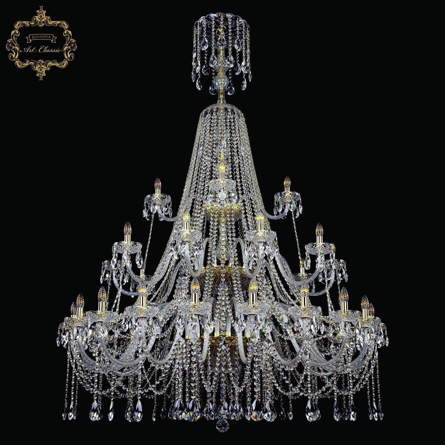 

Хрустальная люстра Bohemia Art Classic 11.12.20+10+5.530v.3d.XL-205.Gd.Sp, 11.12.20+10+5.530v.3d.XL-205.Gd.Sp