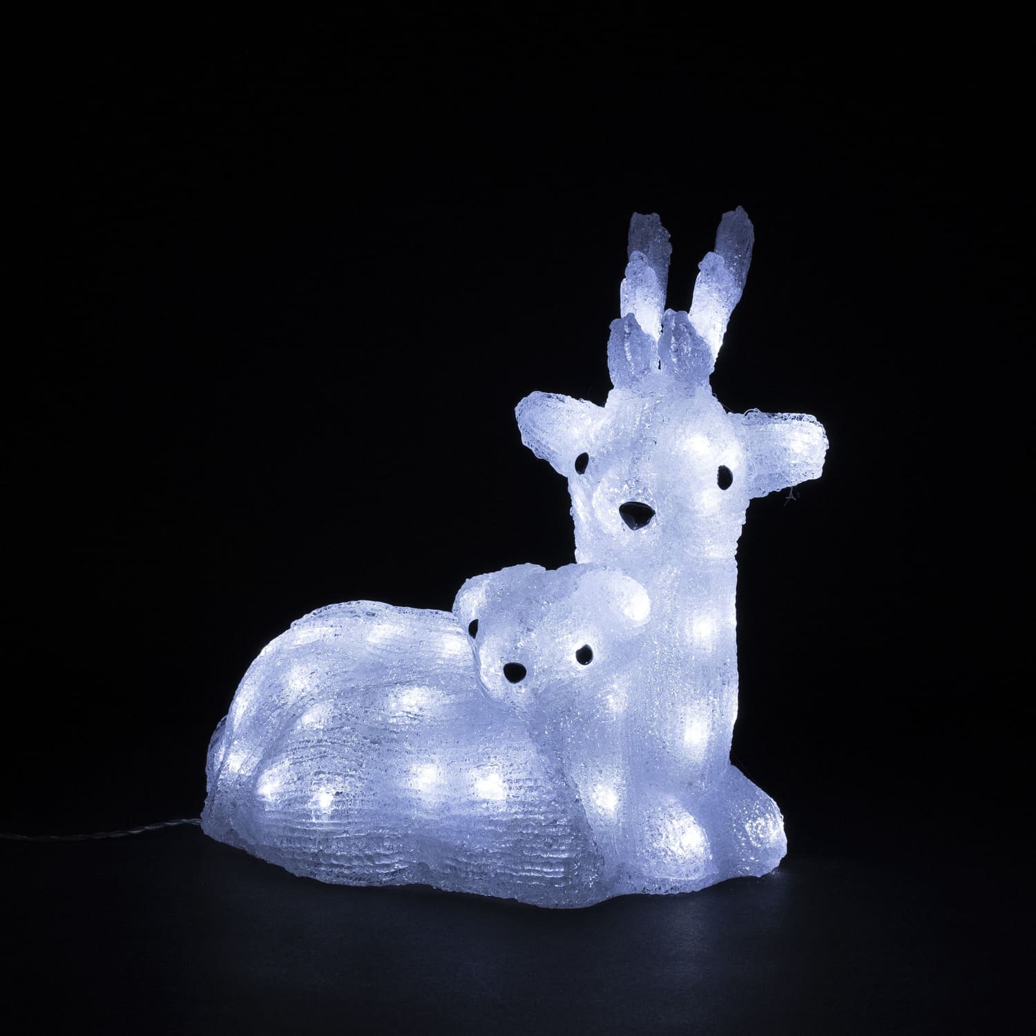Светодиодный Олень с Олененком 34см Белый 24В, 60 LED, IP54 9492175
