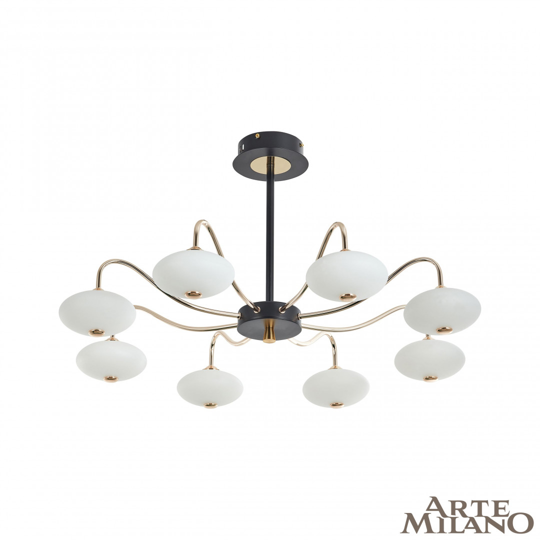 Потолочная люстра Arte Milano Neapolis 273908/8 BK/GD