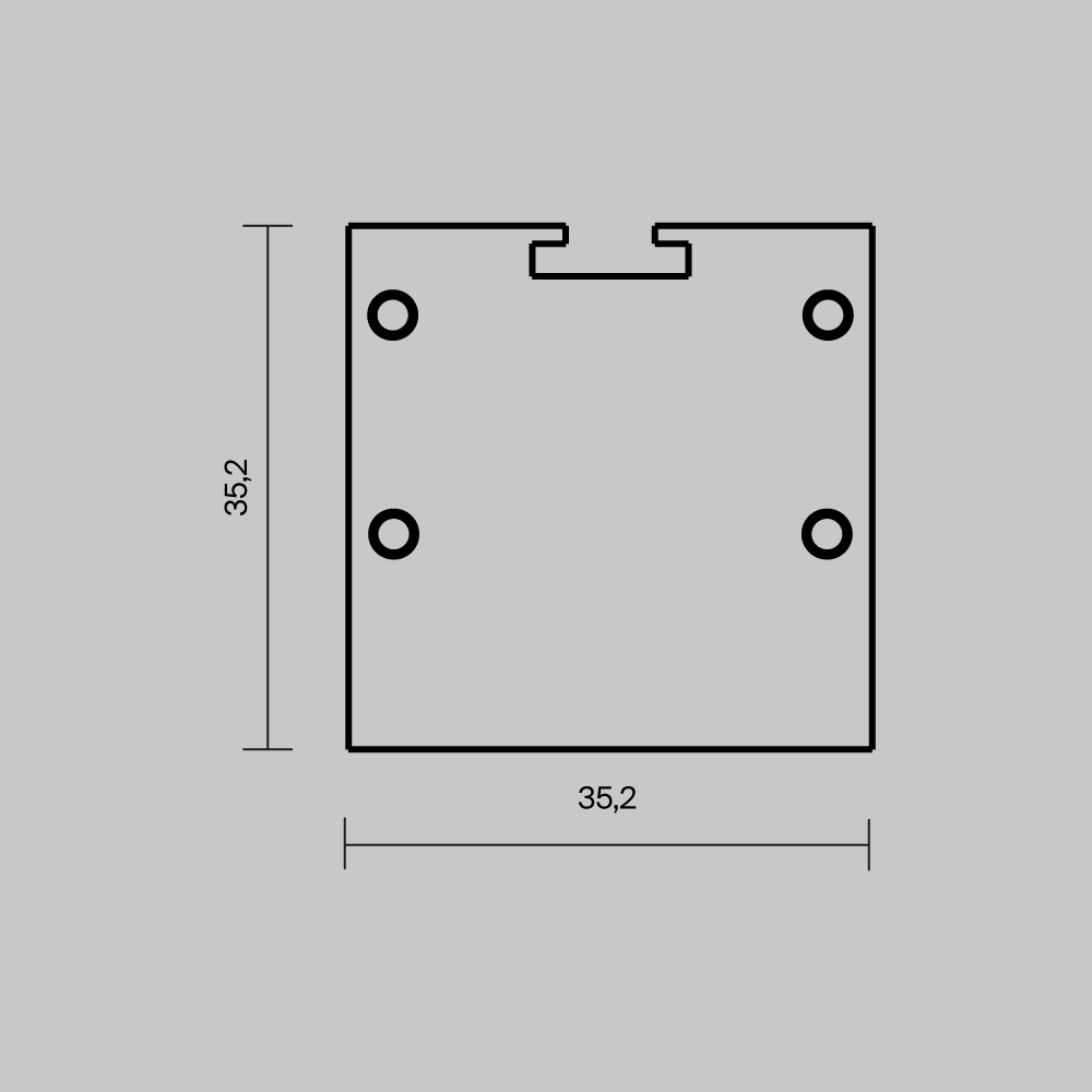 Комплект заглушек (для профиля 72?36) 2 шт., ALM-7236T-S-EC 642083 Maytoni 642083_MY