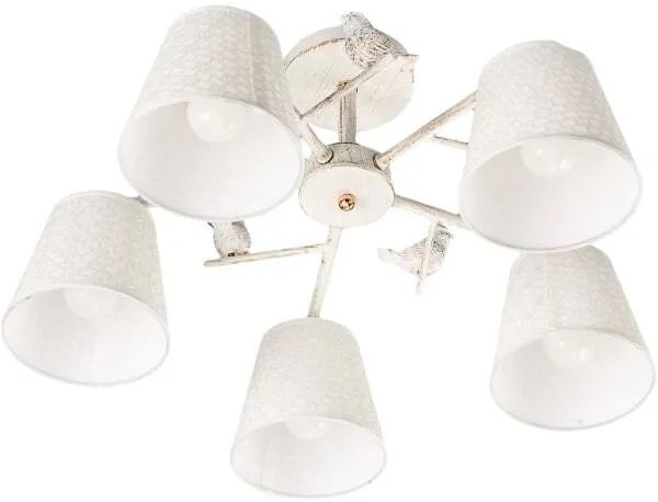 Потолочная люстра на штанге птички E27*60W White/Gold Escada 697/5P_ESC