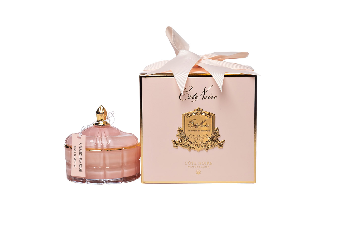 Свеча ароматическая Pink Champagne в вазе 185 гр Garda Decor 96CN4502