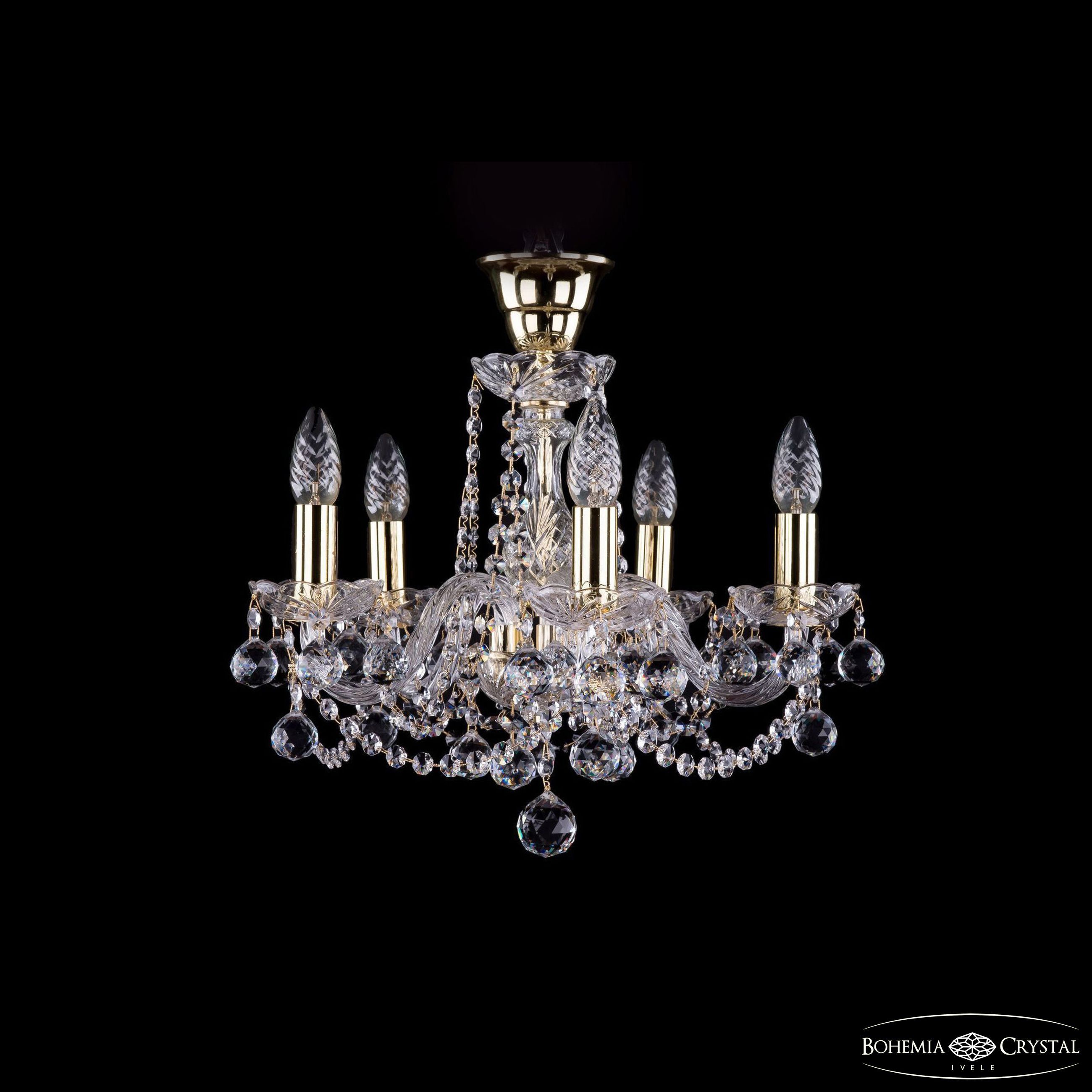 Хрустальная люстра Bohemia Ivele 1402/5/141 G Balls tube_BI