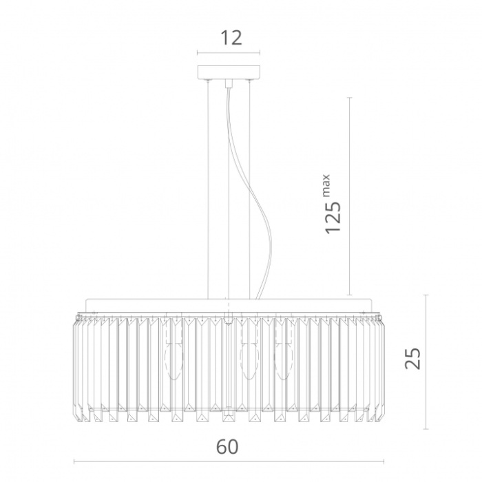 Подвесной светильник Divinare 1223/02 SP-5_DI