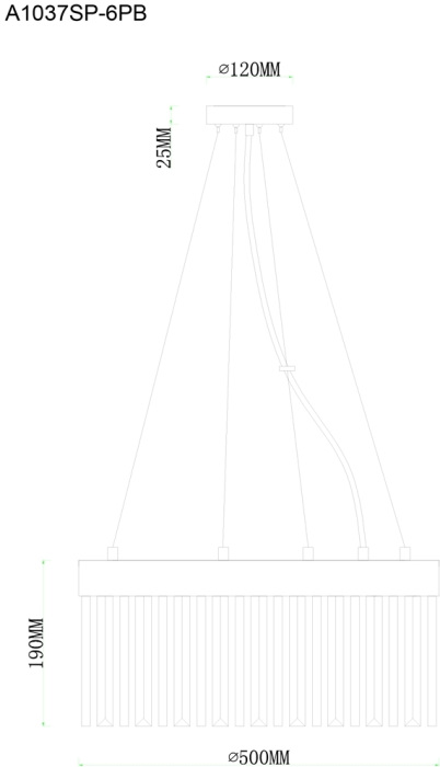 Подвесная люстра ArteLamp FRANCHESKA A1037SP-6PB