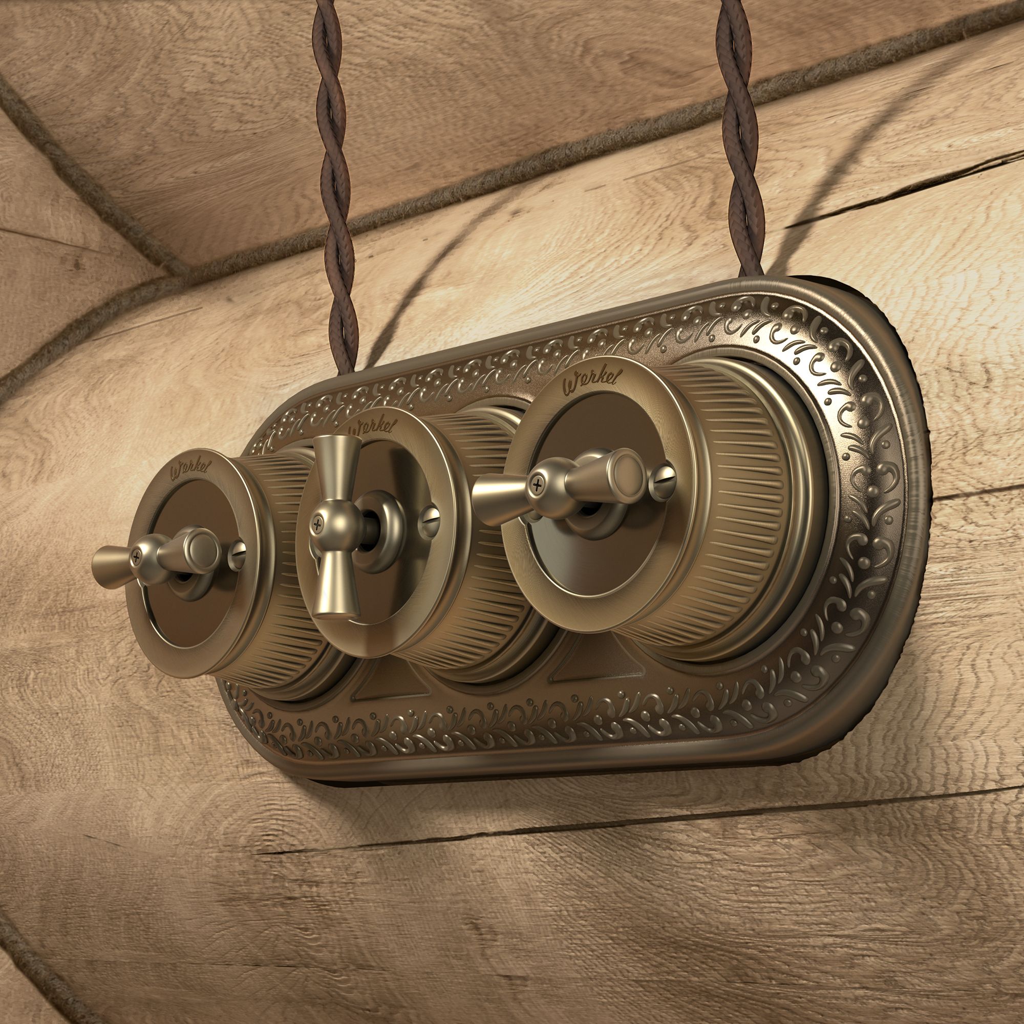 Переключатель одноклавишный Rertro Bronze WL a050766_WR