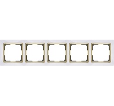 Рамка на 5 постов Snabb WL03-Frame-05-white-GD a051664_WR