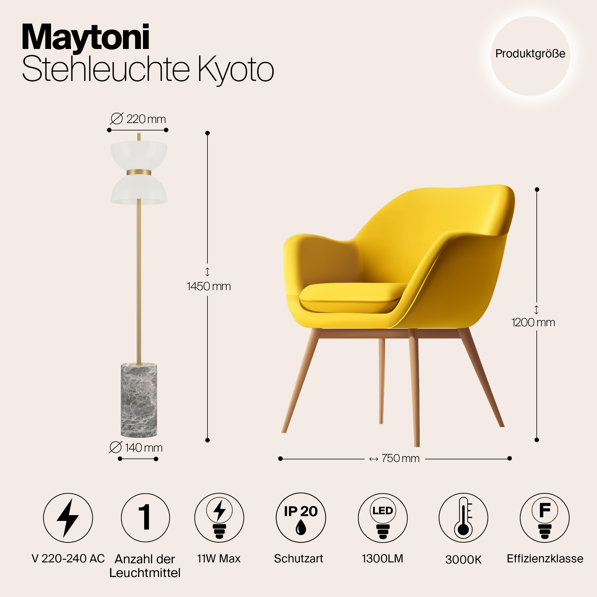 Торшер Maytoni Kyoto MOD178FL-L11G3K_MY
