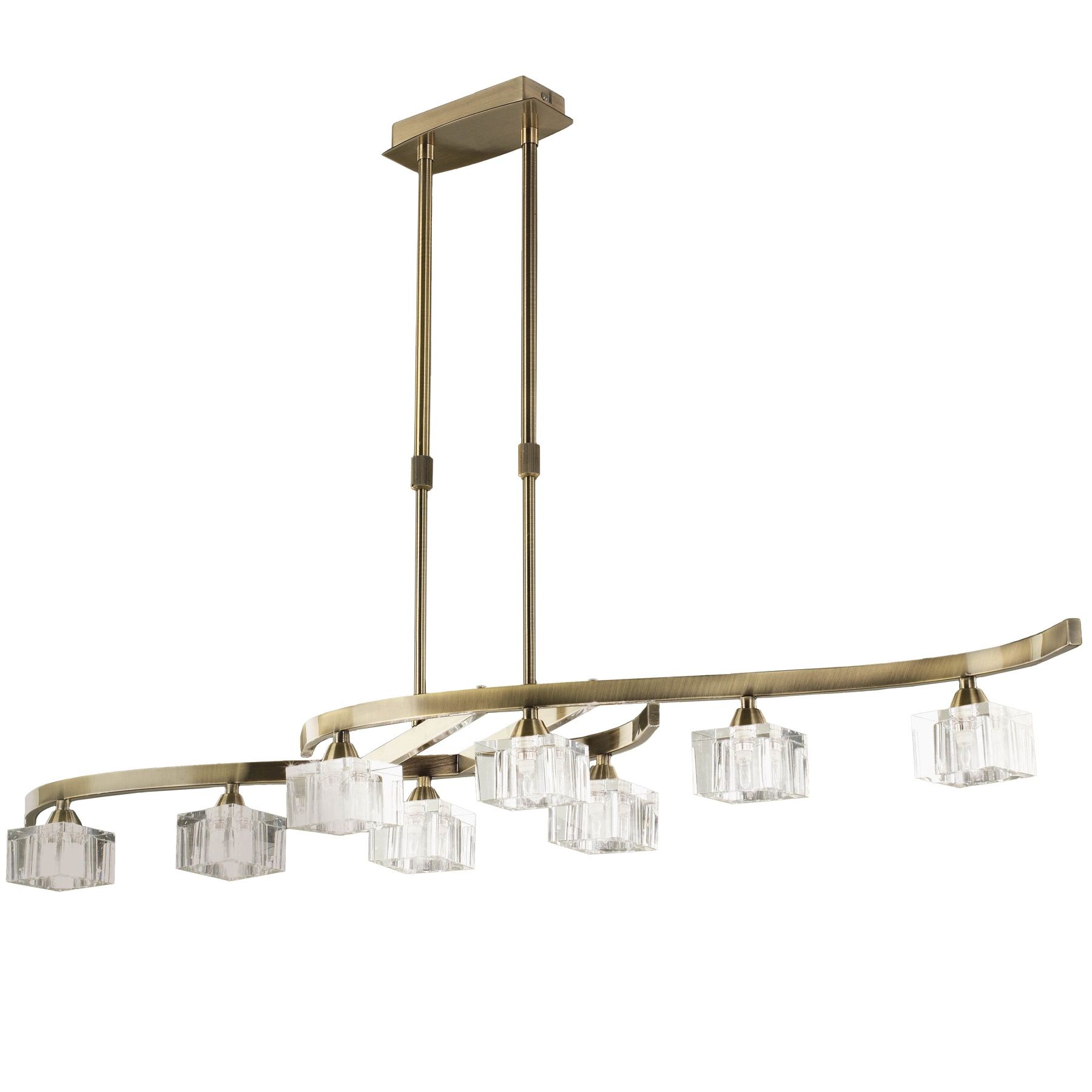 Потолочная люстра Mantra Cuadrax Brass 1106_MN