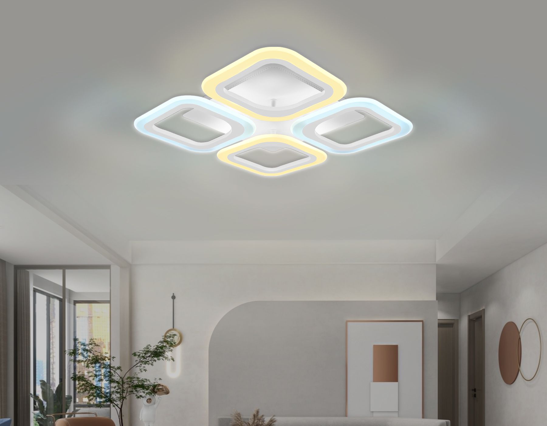 Потолочная люстра Ambrella light с пультом ACRYLICA FA4371_AMB