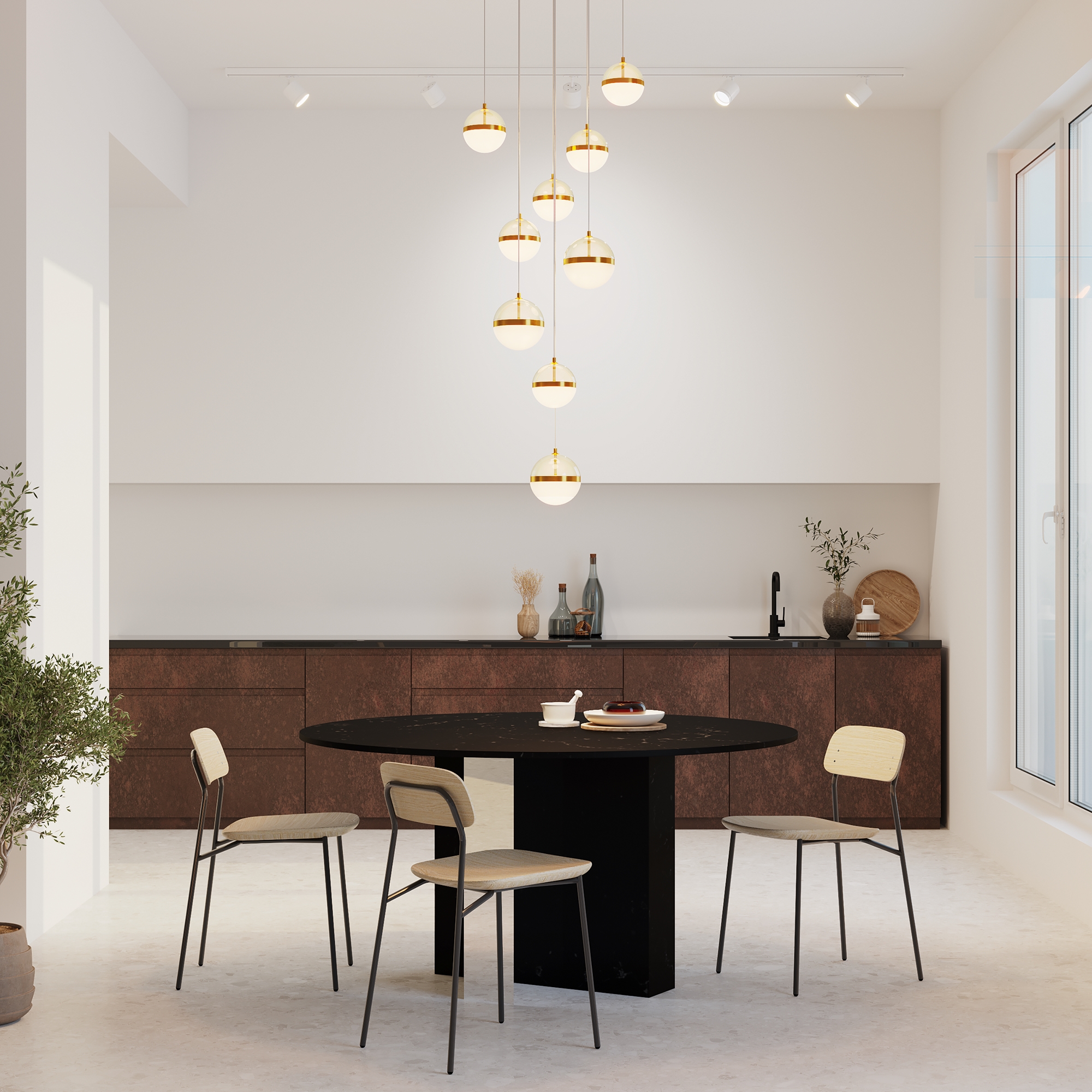 Подвесной светильник Maytoni Area MOD295PL-L120BBS3K_MY