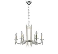 Подвесная люстра Crystallux AURELIO AURELIO SP6 GOLD+CHROME/TRANSPARENT_CR