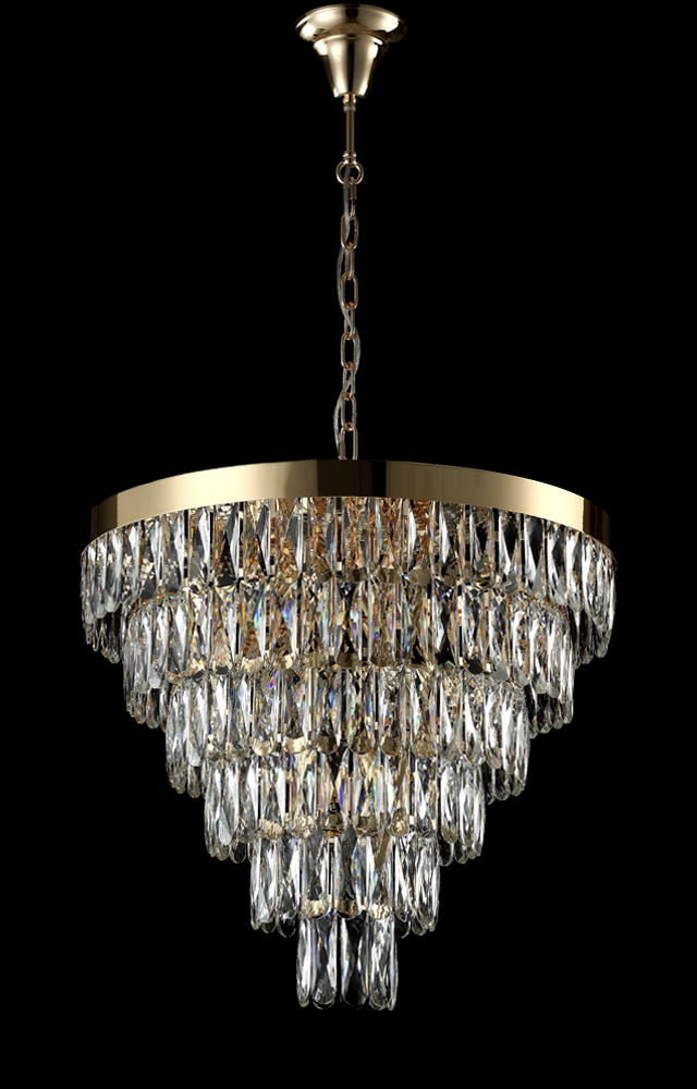 Подвесная люстра Crystallux ABIGAIL ABIGAIL SP-PL15 D620 GOLD/TRANSPARENT_CR