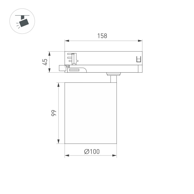Трековый светильник Arlight DYKE 052293_ARL
