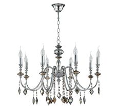 Подвесная люстра Crystallux MERCEDES MERCEDES SP8 CHROME/SMOKE_CR