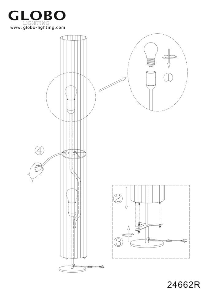 Торшер Globo Bailey 24662R_GL