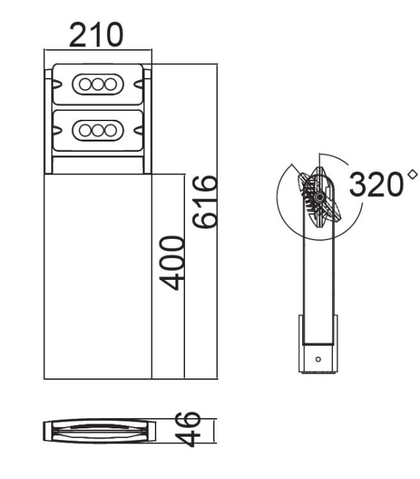 Наземный светодиодный светильник IP65 Oasis Light W6146S-2-616 S_OL