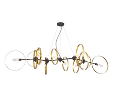 Подвесная люстра Crystallux ARMONICA ARMONICA SP8 BLACK/BRASS V2_CR