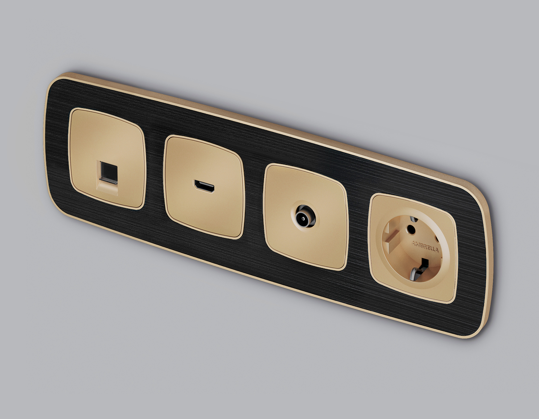 Лицевая панель для HDMI розетки QUANT Ambrella Volt OMEGA OP6140_AMB