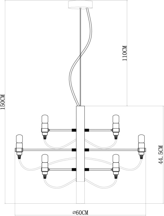 Подвесная люстра Divinare MOLTO 8030/17 LM-18_DI
