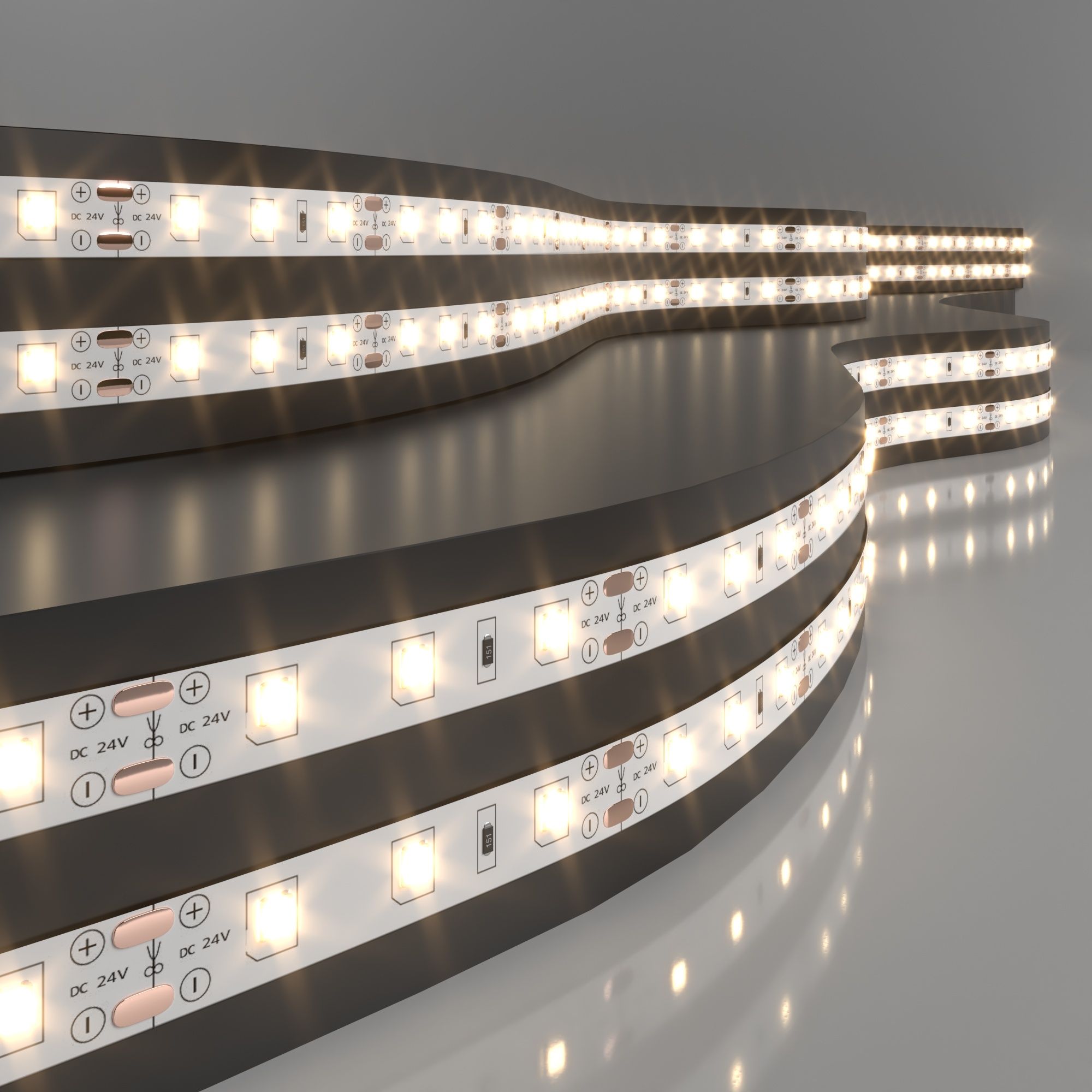 Лента светодиодная 24V 4,8W 60Led 2835 IP20 теплый белый, 5м a052953_ES