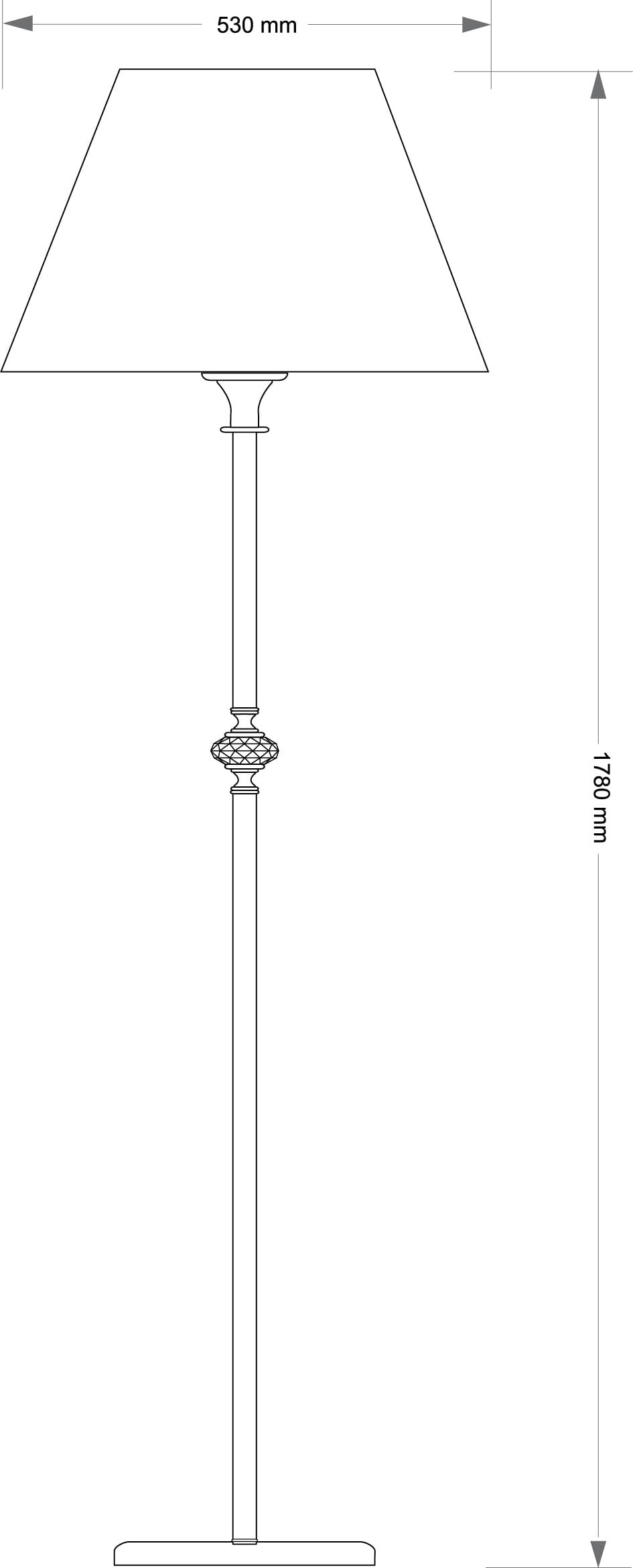 Торшер Kutek SAN MARINO LAMPSHADE SAN-LS-1(P/A)CR