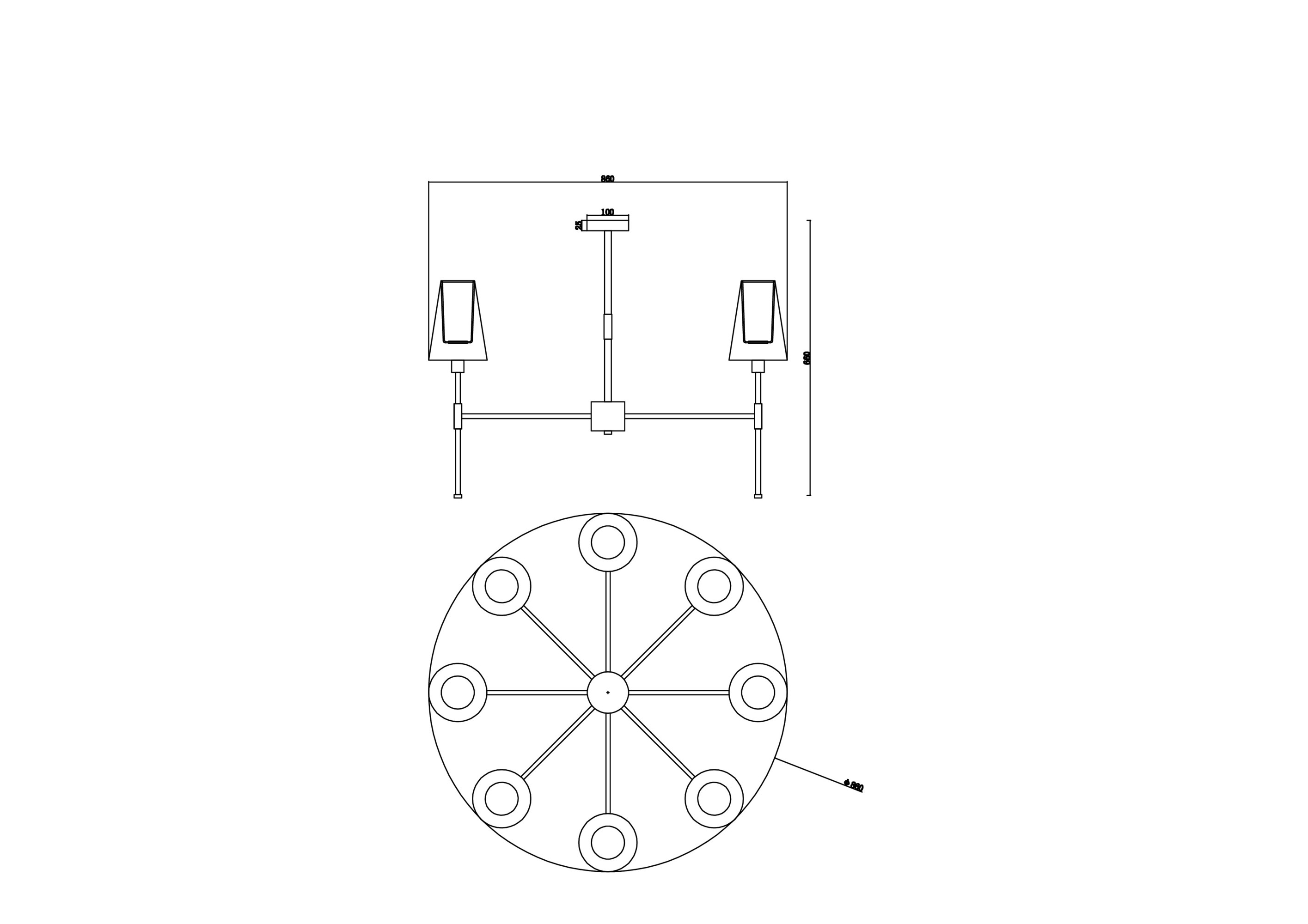 Потолочная люстра Freya Tida FR5196PL-08CH_MY