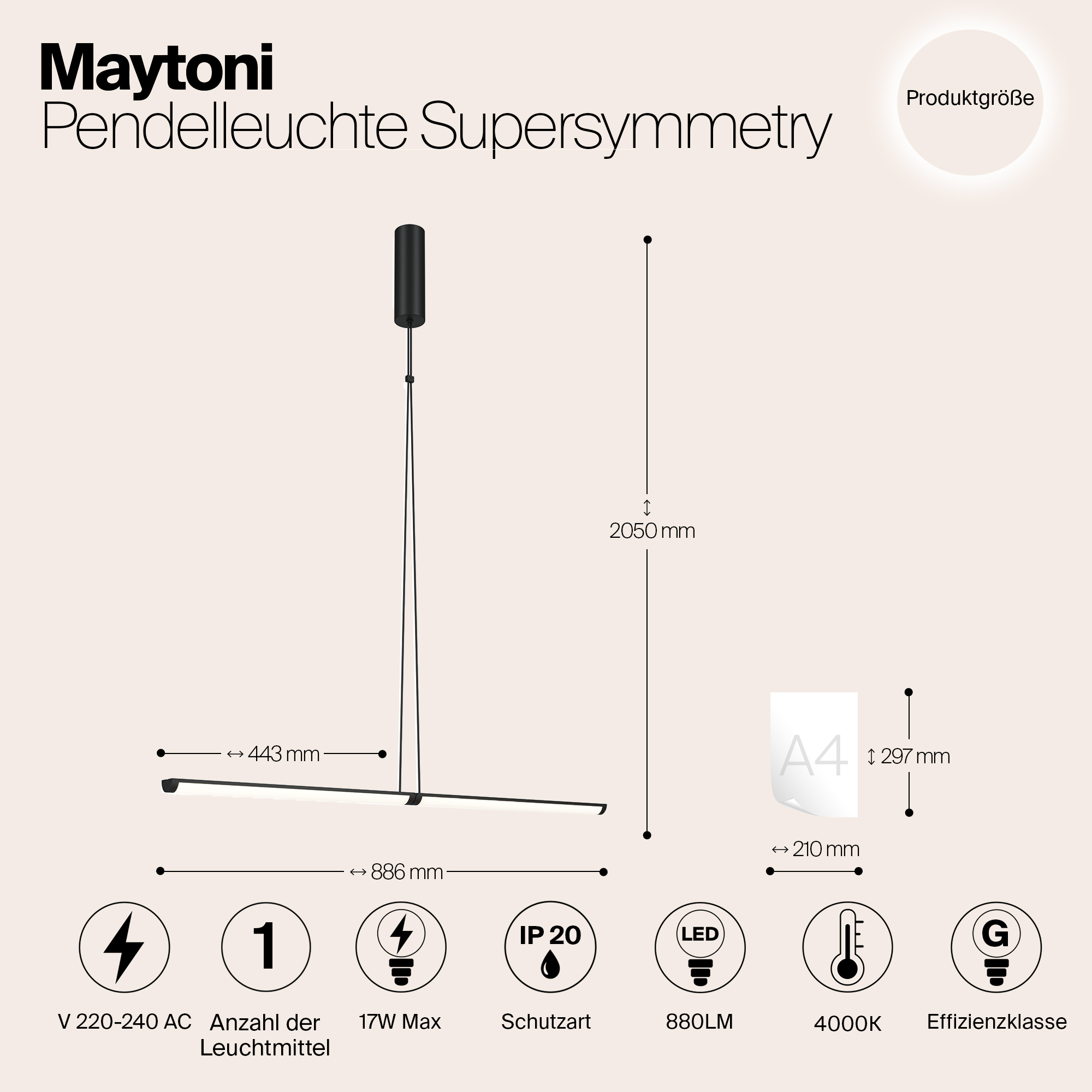 Подвесной светильник Maytoni Supersymmetry P096PL-L11BK_MY