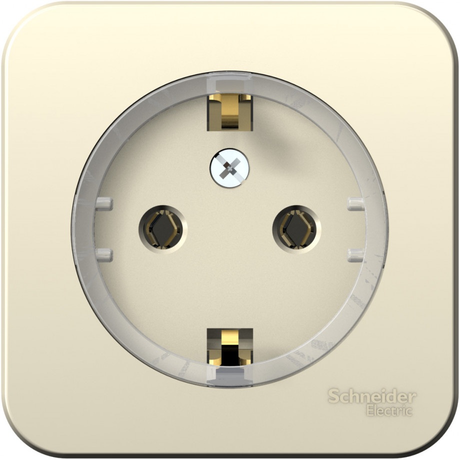 Розетка накладная с заземлением (молочный) Systeme Electric BLNRA110112