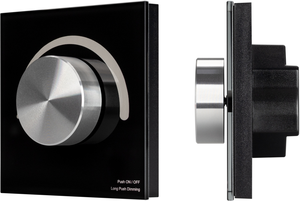 Панель SMART-P91-DIM-G-SUF Black (230V, Rotary, 2.4G) ( Arlight 028425_ARL