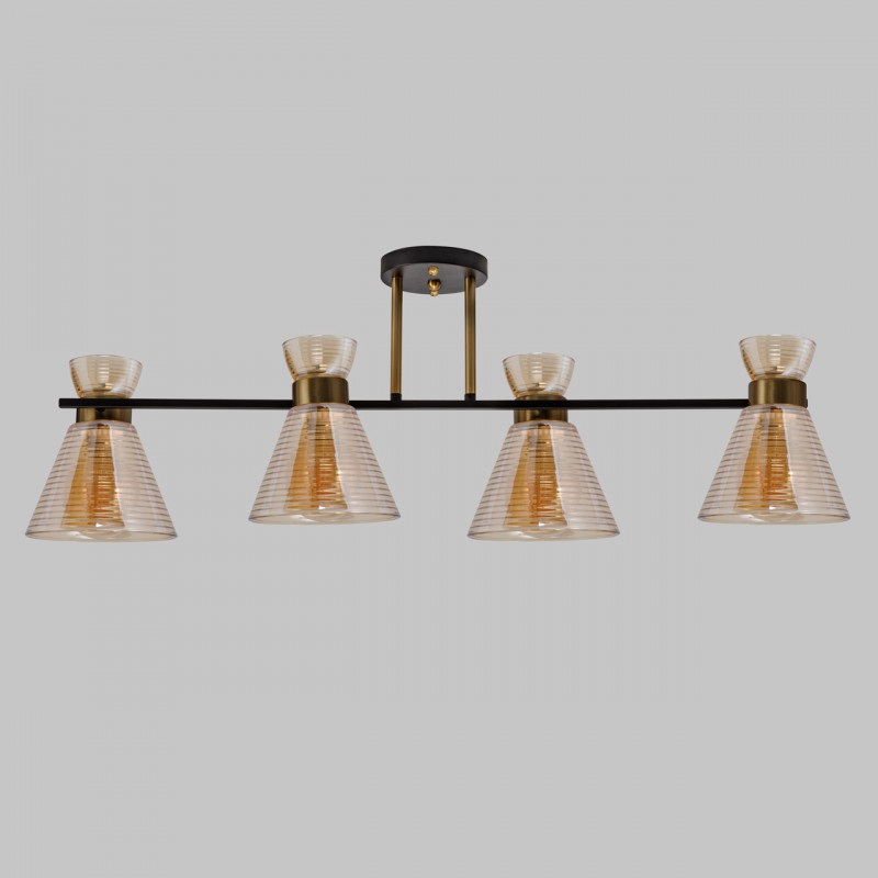 Потолочная люстра на штанге Imex MD.6200-4-S-BK+COP_IM