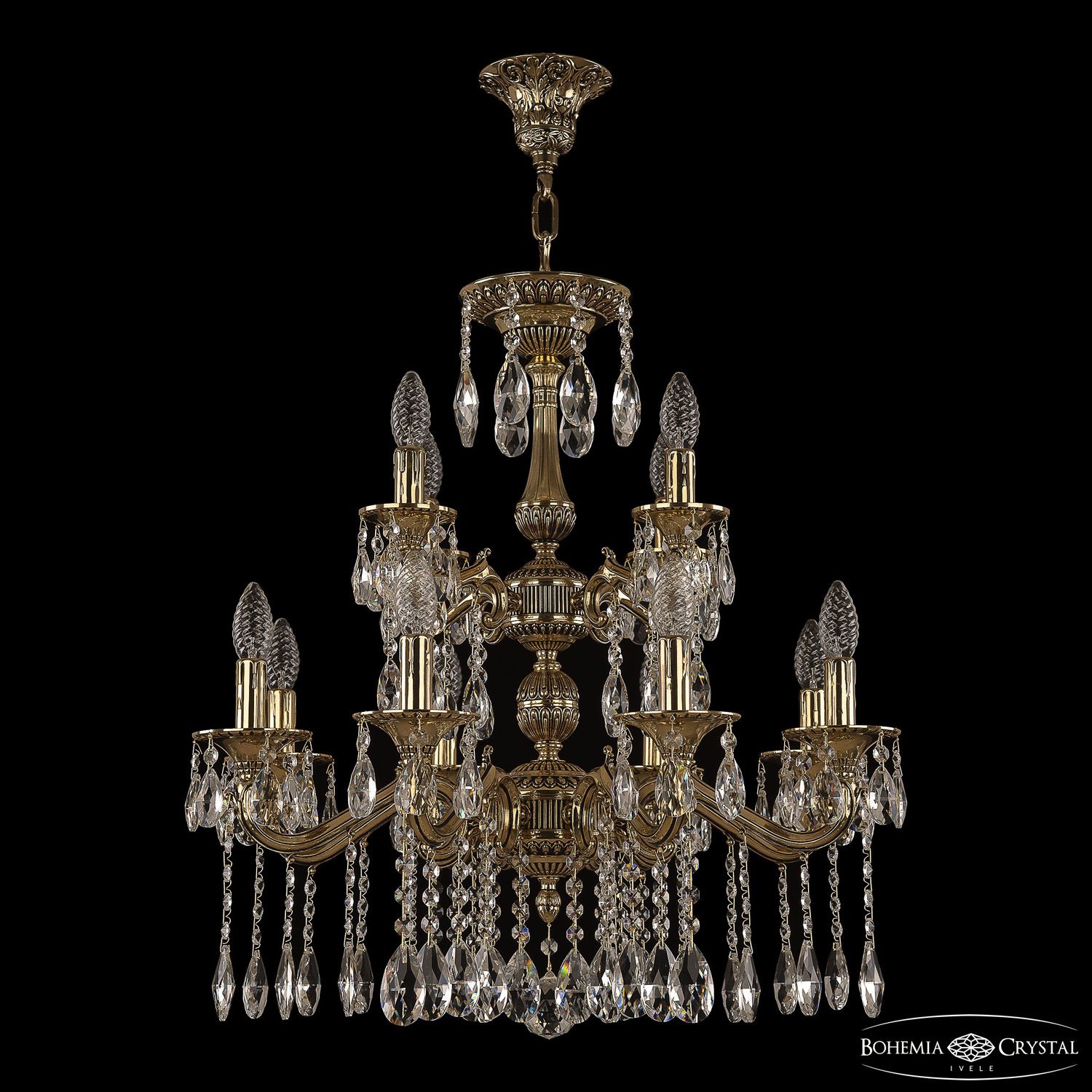 

Хрустальная люстра Bohemia Ivele Crystal 7302 73102/8+4/210/2d A GB, 73102/8+4/210/2d A GB
