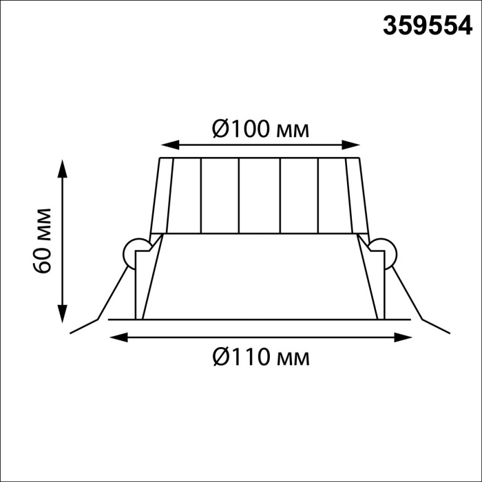 Встраиваемый светодиодный светильник с переключателем цветовой температуры NOVOTECH CLARA 359554