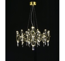 Подвесная люстра светодиодная с пультом и хрустальными подвесками Asfour MyFar MR2652-57P-76AP