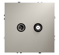 Розетка телевизионнная встраиваемая VOLTUM S70 оконечная TV+SAT VLS060403