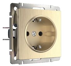 Розетка с заземлением и шторками Werkel WL10-SKGS-01-IP44 a051429_WR