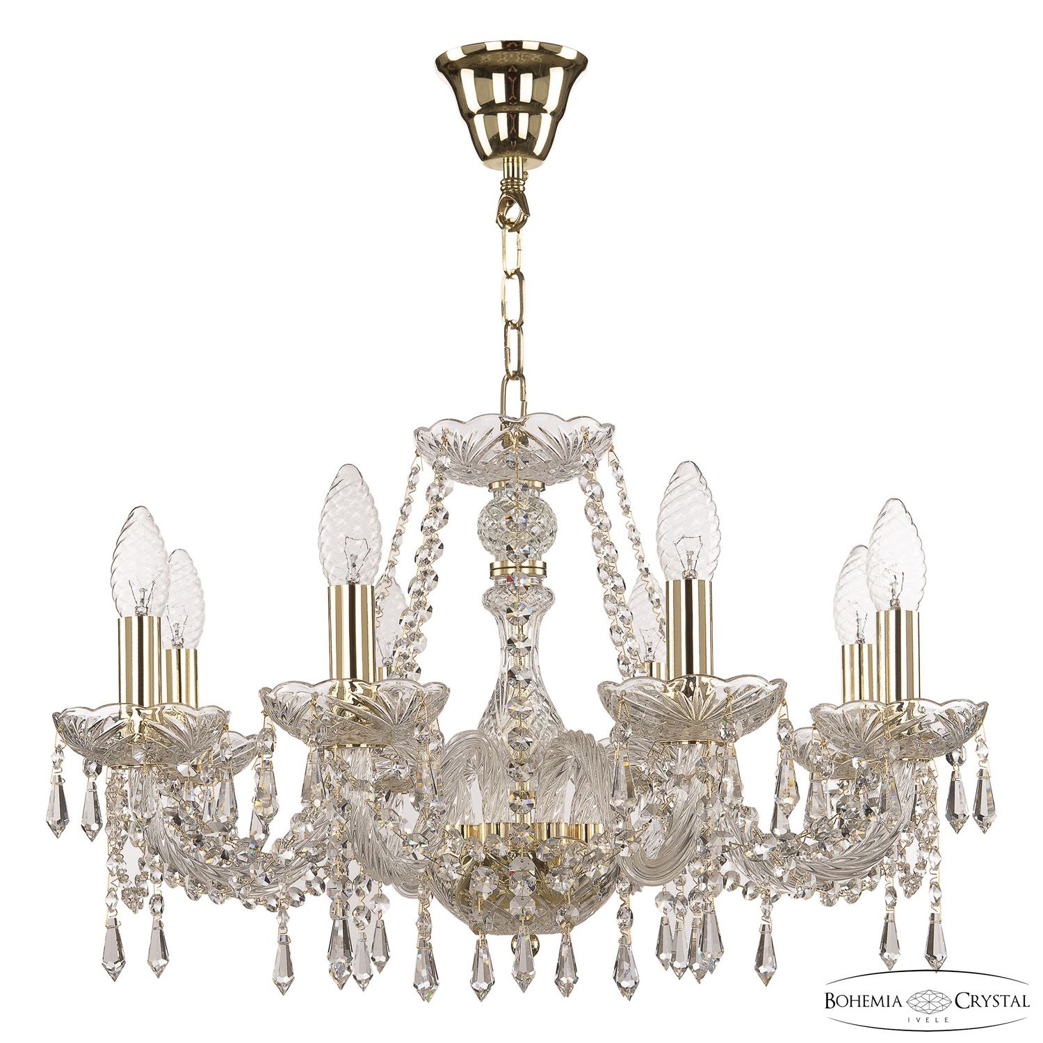 Хрустальная люстра Bohemia Ivele Crystal 104/8/195 G_BI