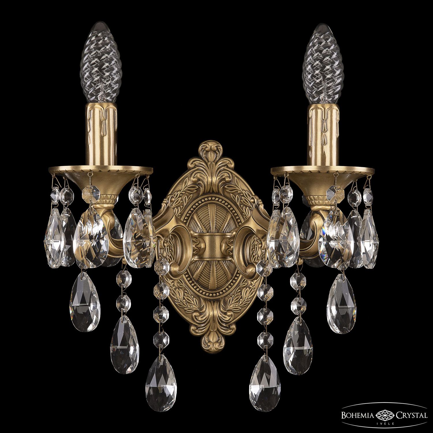 

Бра Bohemia Ivele Crystal 7302B11/2/125 B FP, 7302B11/2/125 B FP