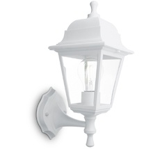 Настенный светильник с белой арматурой уличный фонарь IP44 НБУ 04-60-001 Feron 32267_FR