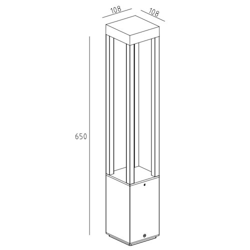 Наземный светодиодный светильник IP54 Oasis Light W61848-650 Gr_OL