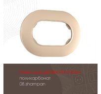Рамка из поликарбоната для двойной розетки Arte Milano 502.08-double.shampan