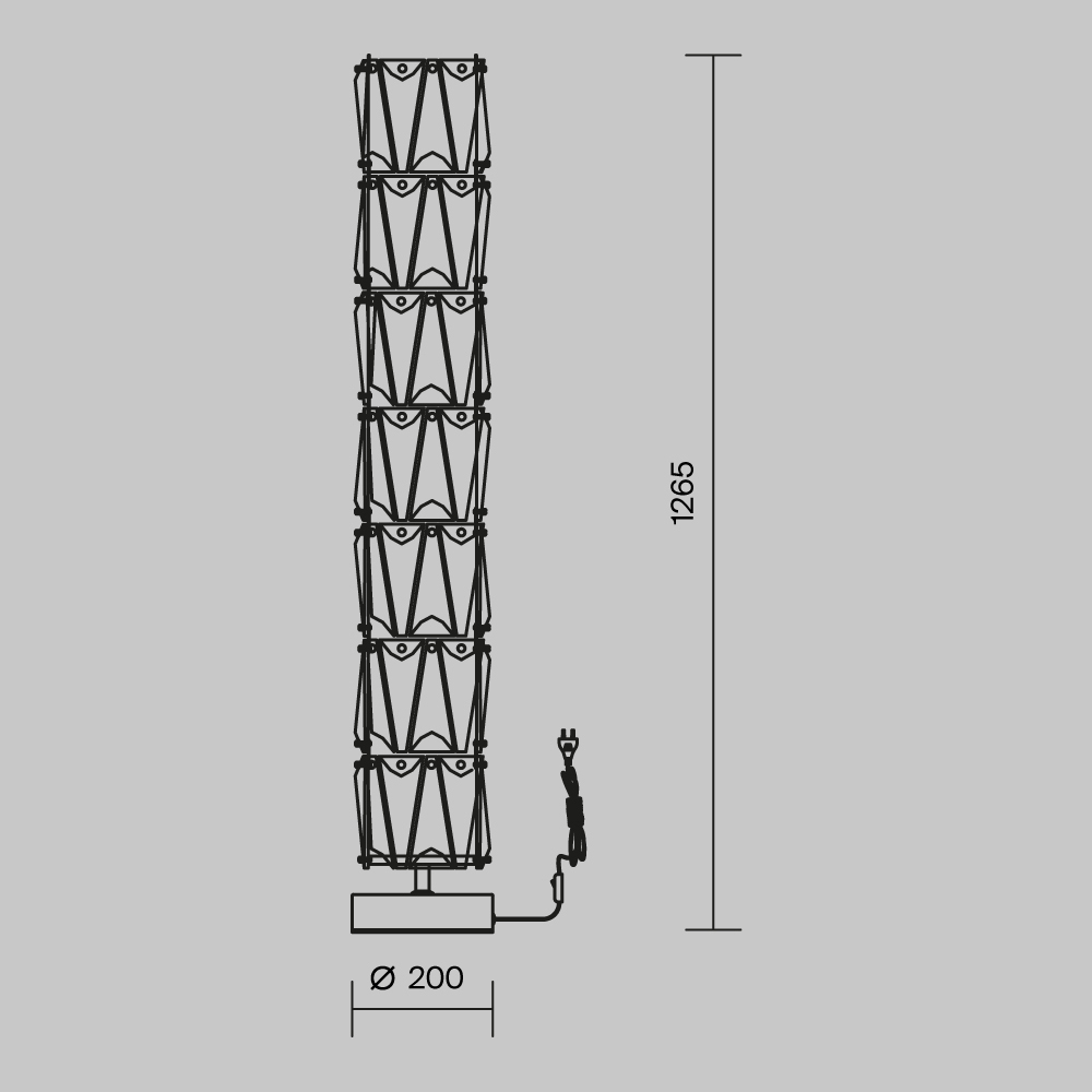 Торшер Maytoni Puntes MOD043FL-08G_MY