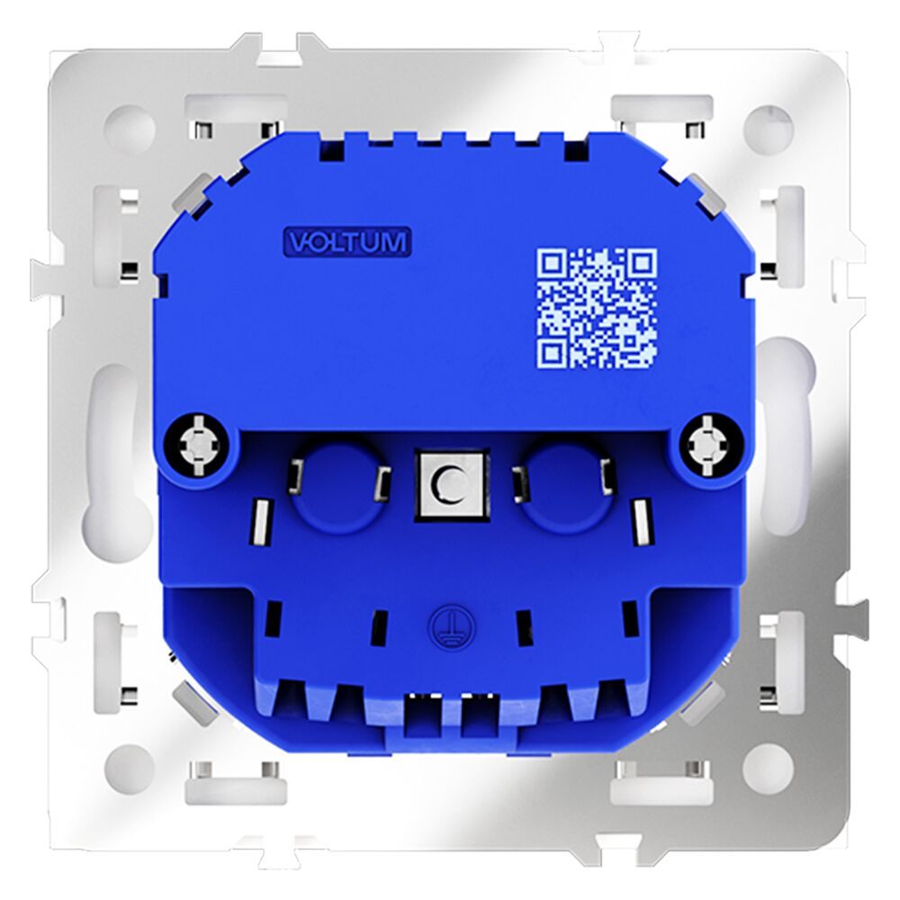 Розетка встраиваемая VOLTUM S70 с заземлением и защитными шторками, 16А, с USB, A+С VLS040502