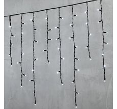 Гирлянда Бахрома 3,2 x 0,9 м Белая 220В, 168 LED, Провод Черный Каучук, IP65 LL168-1-2W