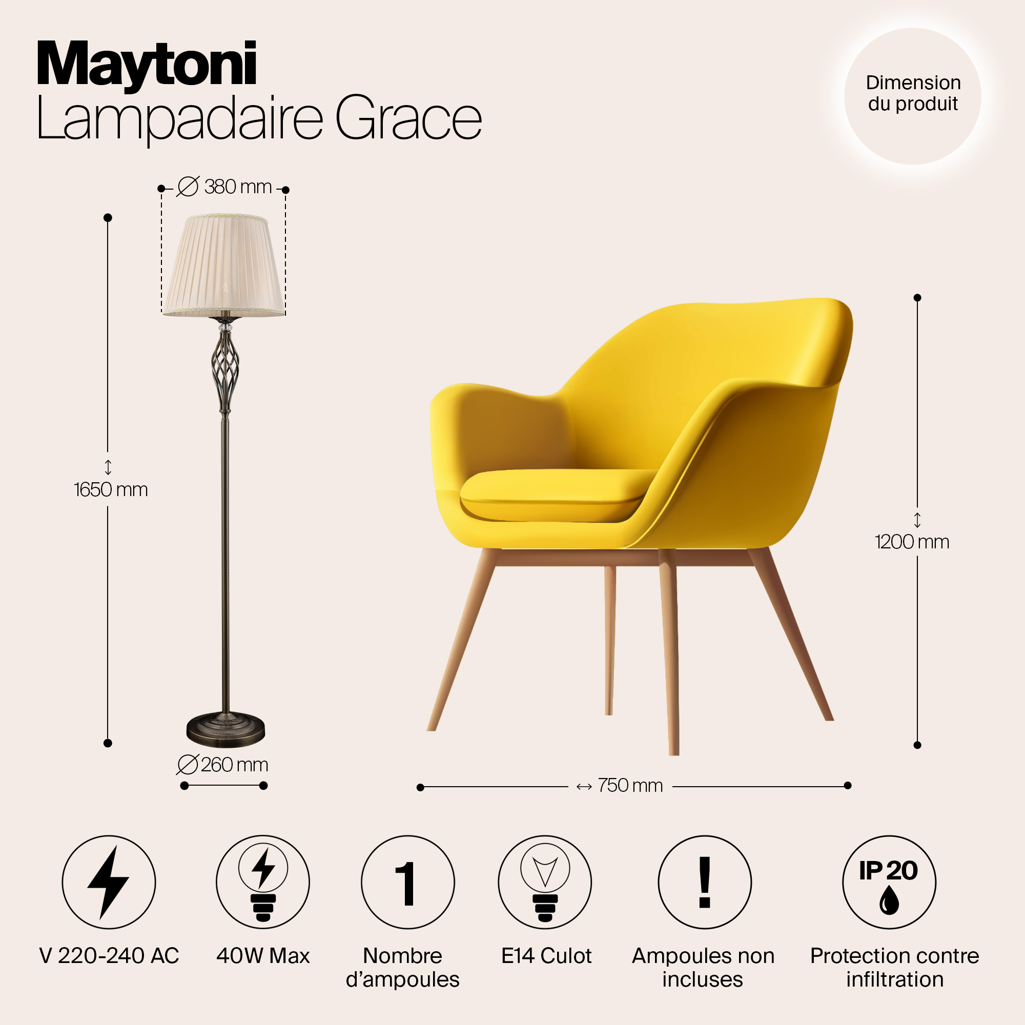 Торшер Maytoni Elegant RC247-FL-01-R_MY